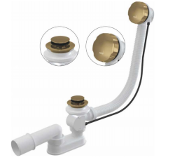 Alcaplast Сифон для ванны автомат комплект, металл, GOLD-мат, золото арт. A55K-G-B
