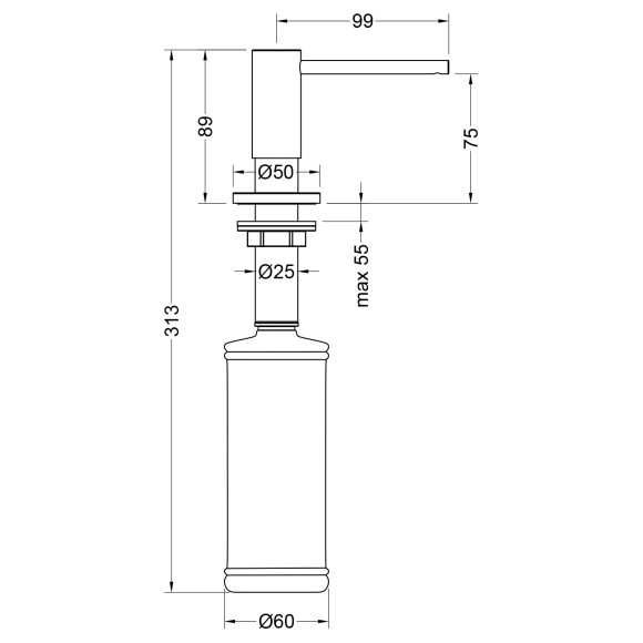 Дозатор Timo, (хром) Saona, арт. 13139/00