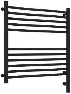 Электрический полотенцесушитель Флюид 3.0 600х600 МЭМ правый (матовый чёрный) Сунержа арт. 31-5821-6060