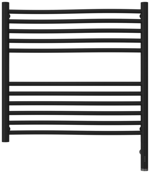 Электрический полотенцесушитель Флюид 3.0 600х600 МЭМ правый (матовый чёрный) Сунержа арт. 31-5821-6060
