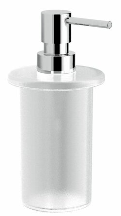 Gedy Стеклянный дозатор с металлической помпой для полотенцедержателя А147 Azzorre, хром арт. A155(13)