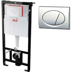 Alcaplast Инсталляция sadromodul для унитаза с клавишей смыва глянец Sadroмodul, хром арт. AM101/1120-3:1 RU M71-0001 Alcaplast Инсталляция sadromodul для унитаза с клавишей смыва глянец Sadroмodul, хром арт. AM101/1120-3:1 RU M71-0001