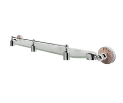 WasserKRAFT Полка стеклянная с бортиком nau k-7744 цвет: хром WasserKRAFT Полка стеклянная с бортиком nau k-7744 цвет: хром