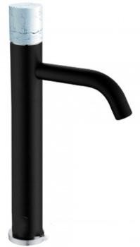 Boheme Смеситель для раковины черный белый Stick арт. 122-B-MR-W