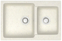Azario Кухонная мойка Grand 765х500х190 двойная, искусственный мрамор, хлопок Grand арт. CS00079904
