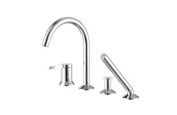 Azario Смеситель на борт ванны каскадный, на 4 отверстия, хром FLAME - AZ-VPC258320C Azario Смеситель на борт ванны каскадный, на 4 отверстия, хром FLAME - AZ-VPC258320C