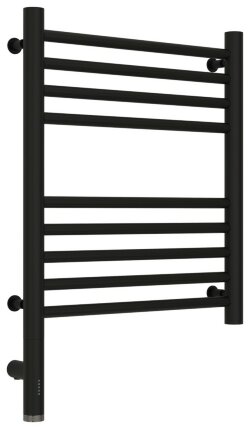 Электрический полотенцесушитель Богема 3.0 прямая 500х400 МЭМ левый (матовый чёрный) Сунержа арт. 31-5804-5040