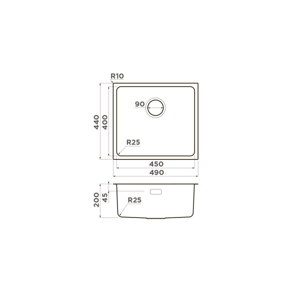 Omoikiri Раковина для кухни Tadzava 49-U/I, светлое золото арт. 4993263