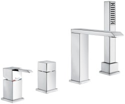 Emmevi комплект однорычажного смесителя на борт ванны на 4 отверстия, Sicily, хром арт. 38120/CR Emmevi комплект однорычажного смесителя на борт ванны на 4 отверстия, Sicily, хром арт. 38120/CR