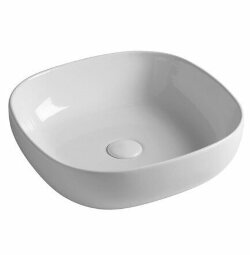 GSG Накладная раковина Easy EALAVQU45000 цвет белый глянец 45х45