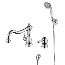 Смеситель для ванны встраиваемый, на 2 отверстия, с аксессуарами, Lemark Villa, хром арт. LM4847C Смеситель для ванны встраиваемый, на 2 отверстия, с аксессуарами, Lemark Villa, хром арт. LM4847C