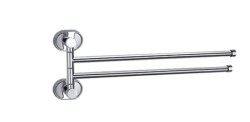 Держатель для полотенец двойной, поворотный 400 мм, Haiba, хром арт. HB1912 Держатель для полотенец двойной, поворотный 400 мм, Haiba, хром арт. HB1912