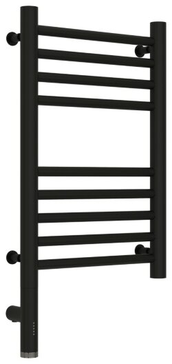 Электрический полотенцесушитель Богема 3.0 прямая 500х300 МЭМ левый (матовый чёрный) Сунержа арт. 31-5804-5030