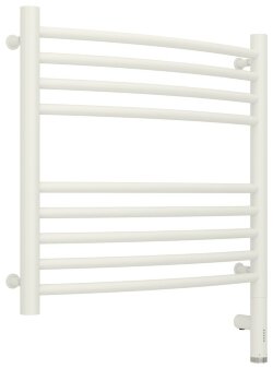 Электрический полотенцесушитель Богема 3.0 выгнутая 500х500 МЭМ правый (матовый белый) Сунержа арт. 30-5803-5050