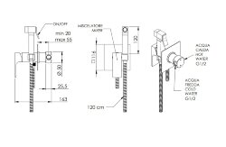 Remer Гигиенический душ со смесителем Absolute RR AU65RL, цвет: медь