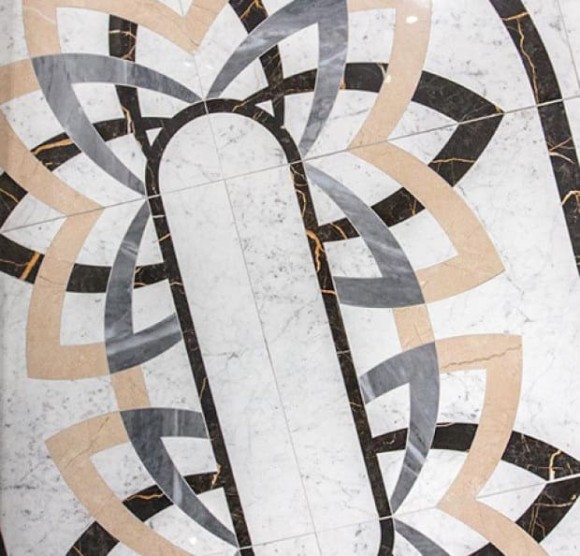 Керамогранит Floor Project Carrara Rosone Fascia Lux 59x59 Charme extra, Italon орнамент - 620120000066 Керамогранит Floor Project Carrara Rosone Fascia Lux 59x59 Charme extra, Italon орнамент - 620120000066