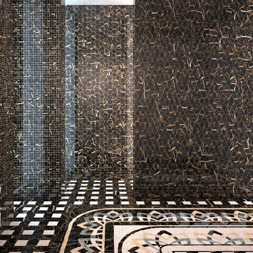 Керамогранит Floor Project Carrara Rosone Fascia Lux 59x59 Charme extra, Italon орнамент - 620120000066 Керамогранит Floor Project Carrara Rosone Fascia Lux 59x59 Charme extra, Italon орнамент - 620120000066