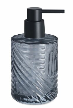 Gedy Настольный стеклянный дозатор с черной пластиковой помпой Corinne, голубой арт. CR80(05)