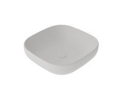 GSG Накладная раковина Easy EALAVQU45001, цвет: белый