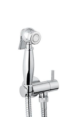 Emmevi набор гигиенического душа круглой формы с запорным клапаном на холодную воду (без смесителя), хром арт. 148/CR