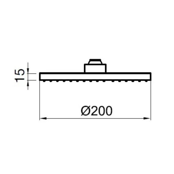 Webert верхний душ, AC1024015PVC цвет: хром