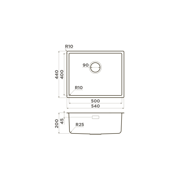 Omoikiri Раковина для кухни Tadzava 54-U/I Ultra, светлое золото арт. 4993266