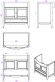 Tiffany World Комплект мебели напольный, с 1-м выдвижным ящиком и 2-мя дверцами, с доводчиками blum, ручки: бронза, 90см, Veronica Nuovo, белый VER3090-B+AR864bi*1 комплект