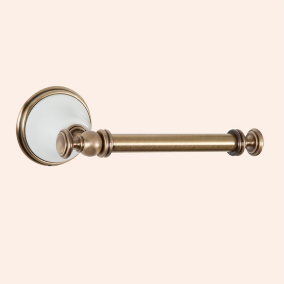 Tiffany World Держатель для туалетной бумаги, подвесной, Harmony, белый/бронза TWHA019bi/br