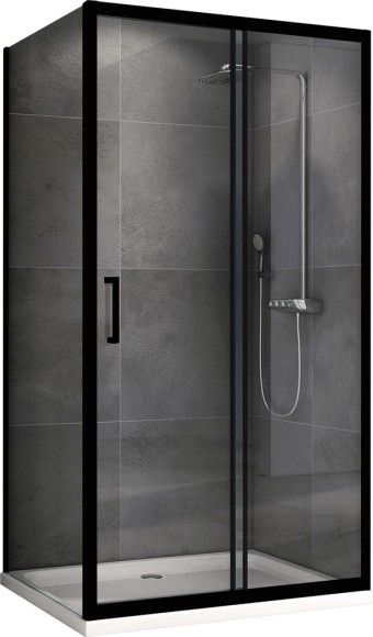 Abber Душевой уголок 1000x800мм Schwarzer Diamant, черный арт. AG30100B-S80B