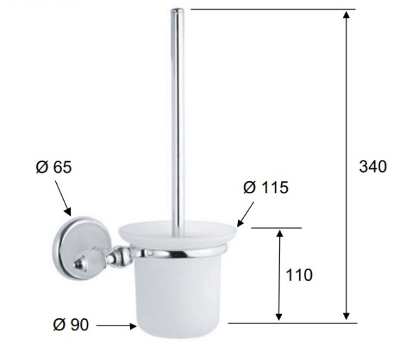 Remer Ёршик для унитаза Epoca EP66CR, цвет: белый|хром