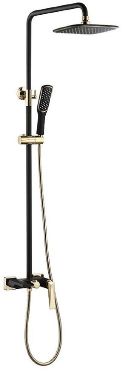 Boheme Стойка для душа со смесителем черный+золото Venturo арт. 388-B Boheme Стойка для душа со смесителем черный+золото Venturo арт. 388-B