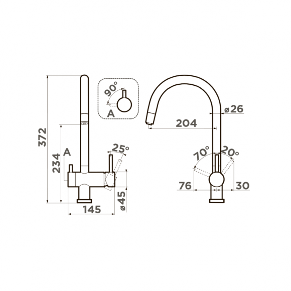 Omoikiri Смеситель Yamada-PL 4994337, черный арт. 4994337 Omoikiri Смеситель Yamada-PL 4994337, черный арт. 4994337