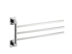 Держатель для полотенец тройной, поворотный 400 мм, Haiba, хром арт. HB8613 Держатель для полотенец тройной, поворотный 400 мм, Haiba, хром арт. HB8613