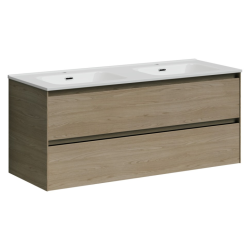 Sancos Тумба подвесная Cento 1190х450х500, c двумя ящиками оснащенными доводчиками, карпатская ель, арт. CN120-2KE