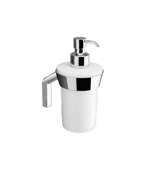 Gedy Настенный керамический дозатор c металлической помпой Karma, хром арт. 3581(13)