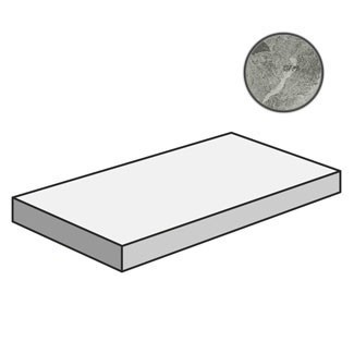 Italon Ступень угловая Silver Nat Ang.Sx Левая 120x33, под мрамор Charme extra - 620070001007