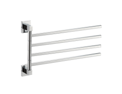 Держатель для полотенец четверной поворотный 400 мм, Haiba, хром арт. HB8614 Держатель для полотенец четверной поворотный 400 мм, Haiba, хром арт. HB8614