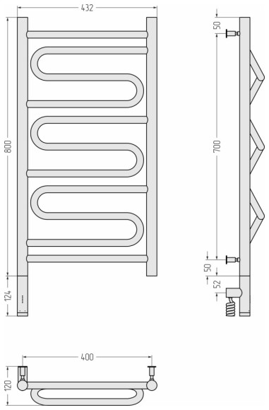 Электрический полотенцесушитель Элегия 3.0 800х400 МЭМ левый (белый) Сунержа арт. 12-5818-8040 Электрический полотенцесушитель Элегия 3.0 800х400 МЭМ левый (белый) Сунержа арт. 12-5818-8040