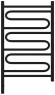 Электрический полотенцесушитель Элегия 3.0 800х500 МЭМ левый (матовый чёрный) Сунержа арт. 31-5818-8050