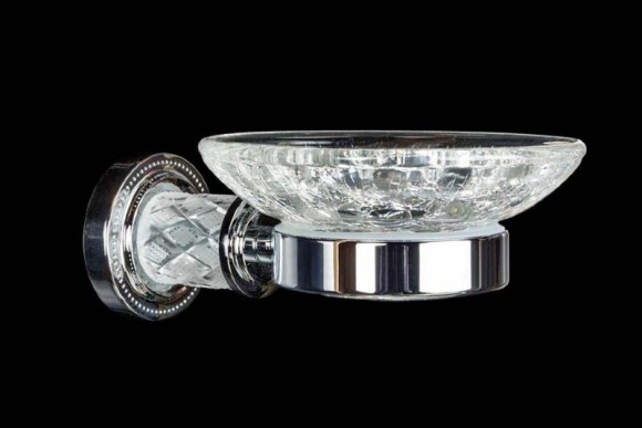 Boheme Мыльница латунь, стекло, хром Murano cristal арт. 10903-CRST-СH