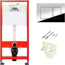 TECE Инсталляция для подвесного унитаза с кнопкой смыва хром глянцевый profil арт. 9400412 TECE Инсталляция для подвесного унитаза с кнопкой смыва хром глянцевый profil арт. 9400412