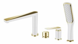 Boheme Смеситель на борт ванны белый золото Venturo арт. 380-W Boheme Смеситель на борт ванны белый золото Venturo арт. 380-W
