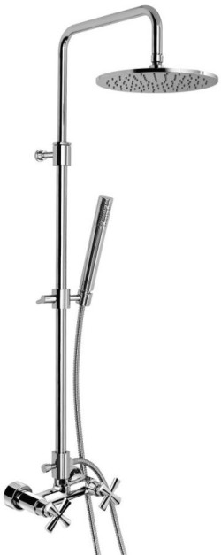 Emmevi душевая колонна из латуни, регулируемая по высоте 82-129,5 см: со смесителем и круглым антикальковым верхним душем 25 см, Spirit New, бронза арт. 3100284/BR Emmevi душевая колонна из латуни, регулируемая по высоте 82-129,5 см: со смесителем и круглым антикальковым верхним душем 25 см, Spirit New, бронза арт. 3100284/BR