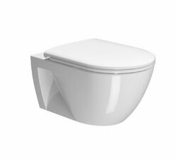 GSI Подвесной унитаз 35х54,5 см, безободковый, без сиденья, тихий смыв, Pura - 880711