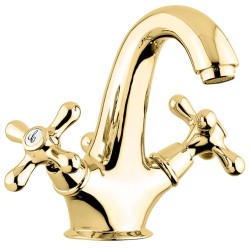 Emmevi смеситель с донным клапаном для раковины, Deco Classic, золото арт. 12013/OR Emmevi смеситель с донным клапаном для раковины, Deco Classic, золото арт. 12013/OR