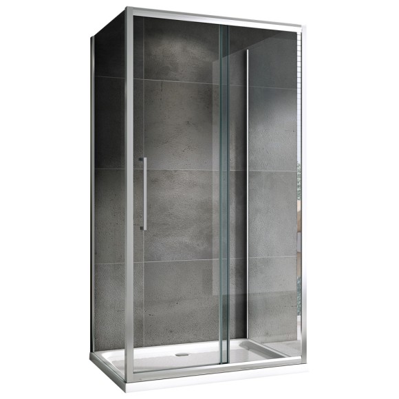 Abber Душевой уголок 1300x900мм Schwarzer Diamant, хром арт. AG30130H-S90-S90