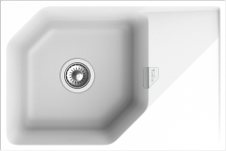 Мойка для кухни 750x500 Locus Rivelato, белая арт. LS-75 brina Мойка для кухни 750x500 Locus Rivelato, белая арт. LS-75 brina