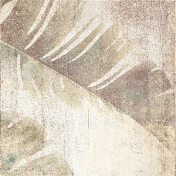 Ibero Керамогранит Dec.Boreal Taupe (Mix) 20x20, флора - ПП-00033620