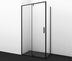 WasserKRAFT Душевой уголок 900х900х2000 elbe 74p03  цвет: черный
