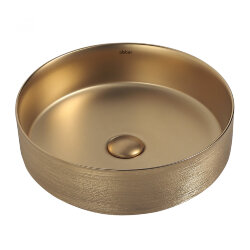 Abber Раковина накладная 400x400мм Bequem, золото арт. AC2109BGM